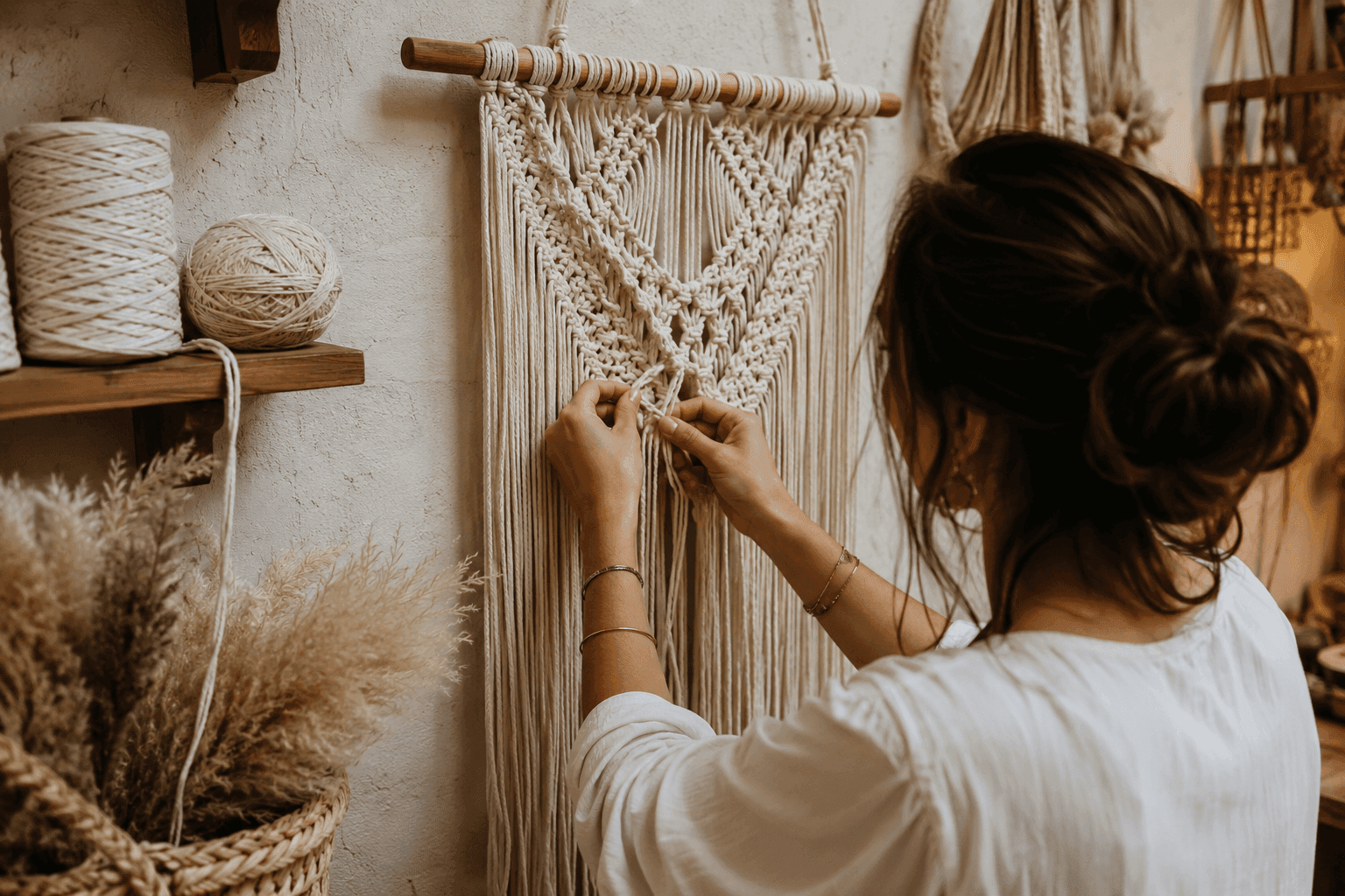 Workshop di macramè e fibre: i format che funzionano