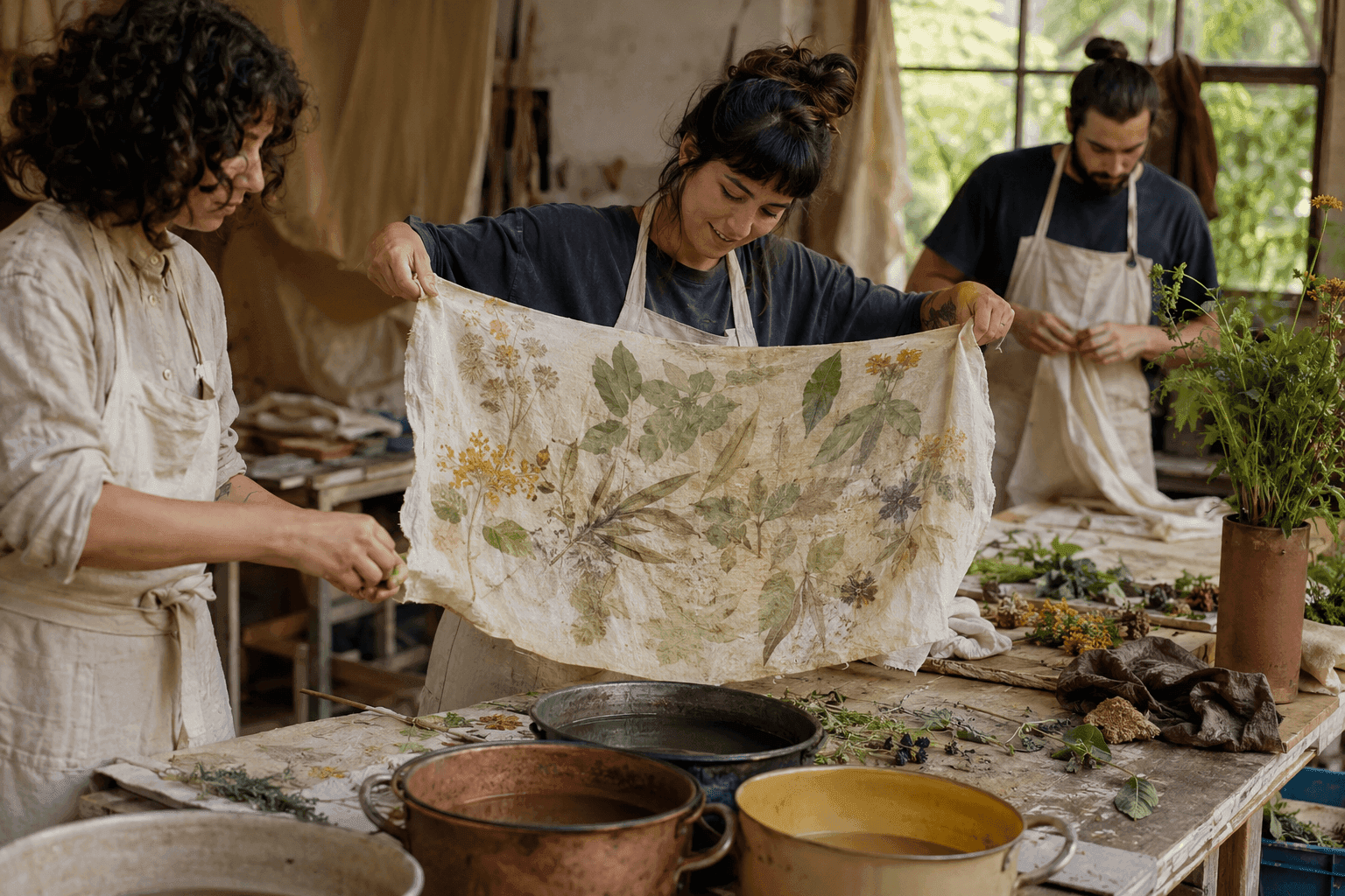 Idee per workshop di stampa botanica e tintura naturale