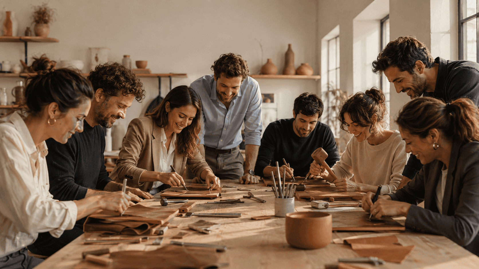 Team building aziendale in un laboratorio Maker italiano