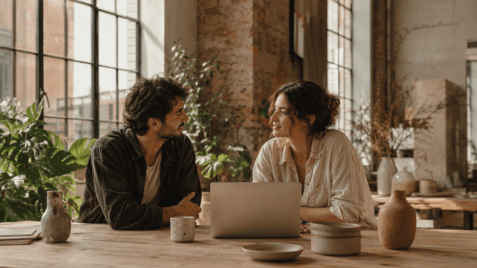 I fondatori di Handsome nel loro spazio di lavoro a Milano